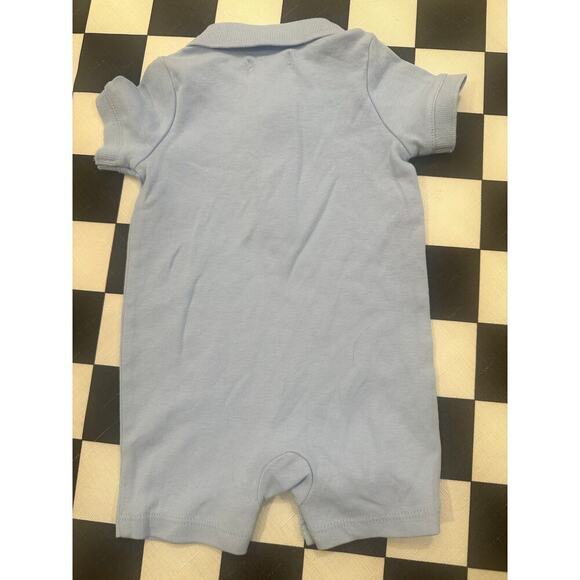 Ralph Lauren baby one piece romper light blue size 3M 100% cotton layette polo - Picture 5 of 5